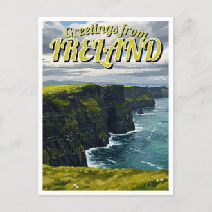 Hälsning från Irland Cliffs of Moher Vykort