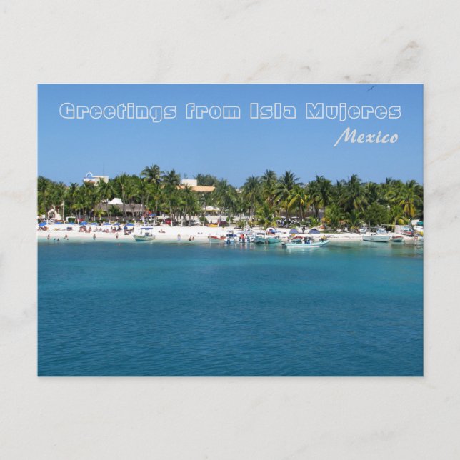 Hälsning från Isla Mujeres, Mexiko Vykort (Framsida)