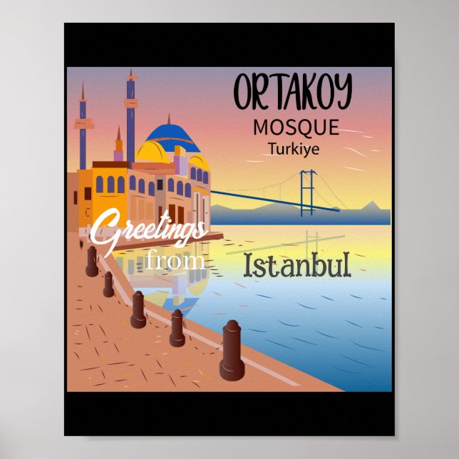 Hälsning från Istanbul Turkiet Poster (Framsidan)