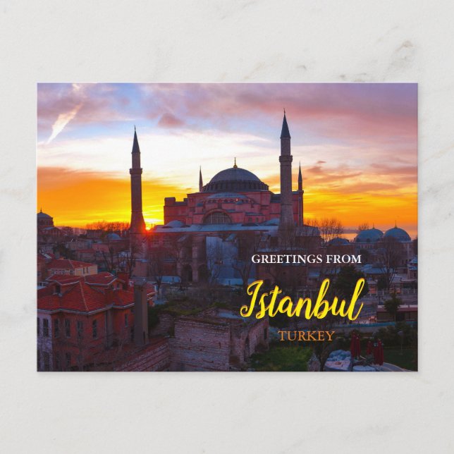 Hälsning från Istanbul Turkiet vykort (Framsida)