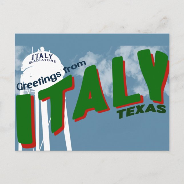 Hälsning från Italien (Texas) Vykort (Framsida)