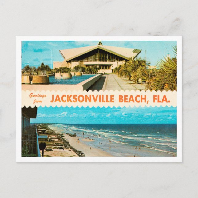 Hälsning från Jacksonville Beach, Florida Travel Vykort (Framsida)