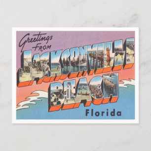 Hälsning från Jacksonville Beach, Florida Travel Vykort