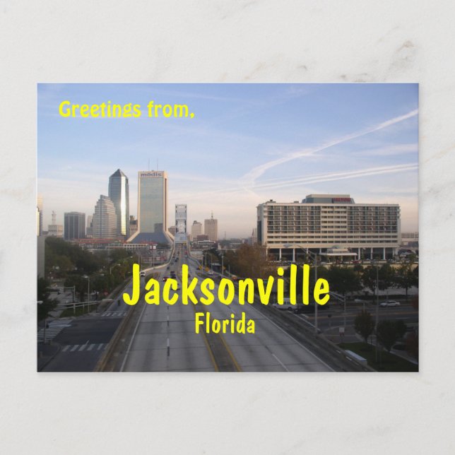 Hälsning från Jacksonville Florida, postkort Vykort (Framsida)