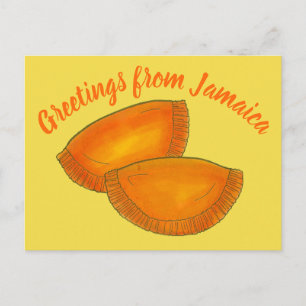 Hälsning från Jamaica Jamaican Beef Patty Foodie Vykort