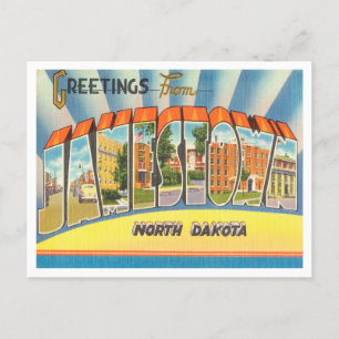 Hälsning från Jamestown, North Dakota Travel Vykort