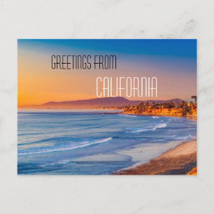 hälsning från kalifornia-vykort vykort