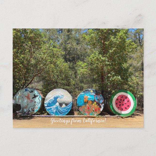 Hälsning från Kalifornien! Vykort (Framsida)