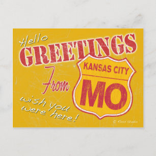 Hälsning från Kansas City Missouri Postcard Vykort