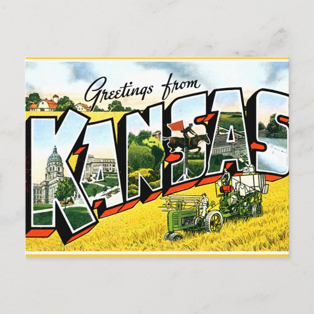 Hälsning från Kansas Vykort (Framsida)
