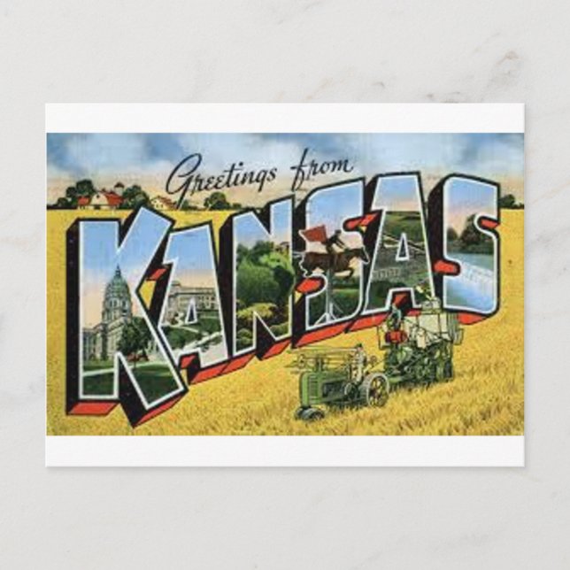 Hälsning från Kansas Vykort (Framsida)