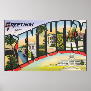 Hälsning från Kentucky, Vintage Poster