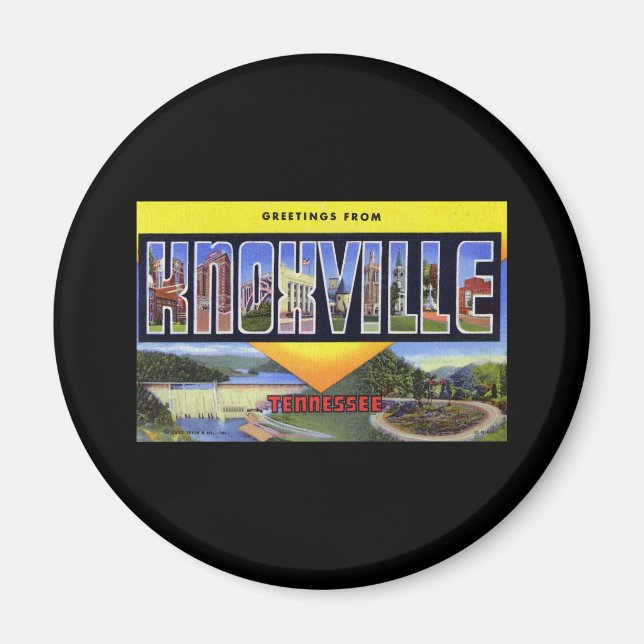 Hälsning från Knoxville Tennessee Magnet (Framsidan)