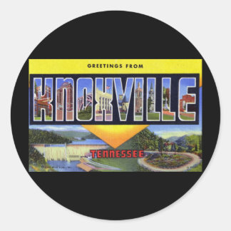 Hälsning från Knoxville Tennessee Runt Klistermärke