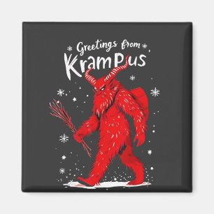 Hälsning från Krampus Julafton Jul Magnet