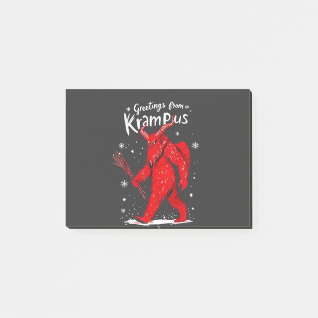 Hälsning från Krampus Julafton Jul Post-it Block (Framsida)
