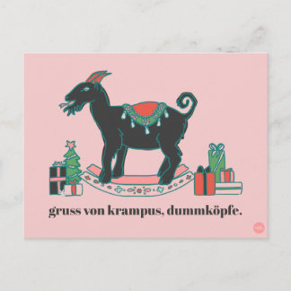 hälsning från Krampus Snarky-vykort Vykort