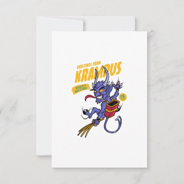 Hälsning från Krampus Tack Kort (Framsida)