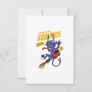 Hälsning från Krampus Tack Kort
