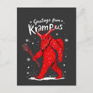 Hälsning från Krampus Xmas jul  Inbjudan Vykort