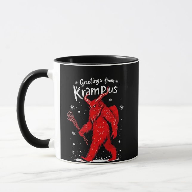 Hälsning från Krampus Xmas jul  Mugg (Vänster)