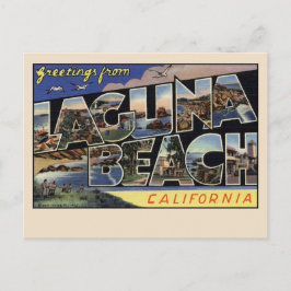 Hälsning från Laguna Beach, California Vintage Vykort