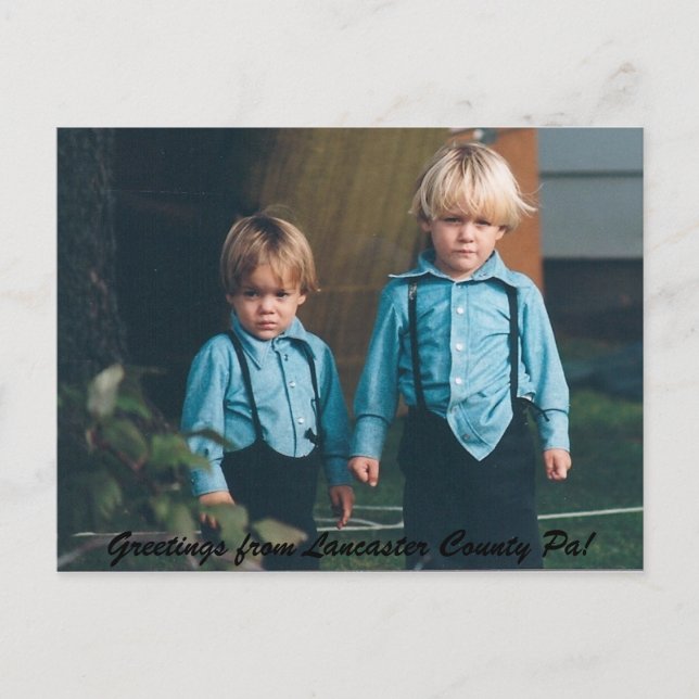 Hälsning från Lancaster County Pa! vykort (Framsida)