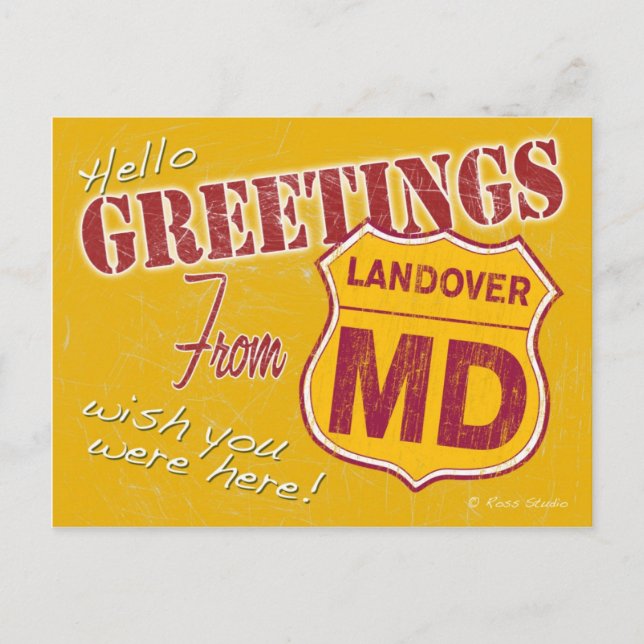 Hälsning från Landover Maryland Postcard Vykort (Framsida)