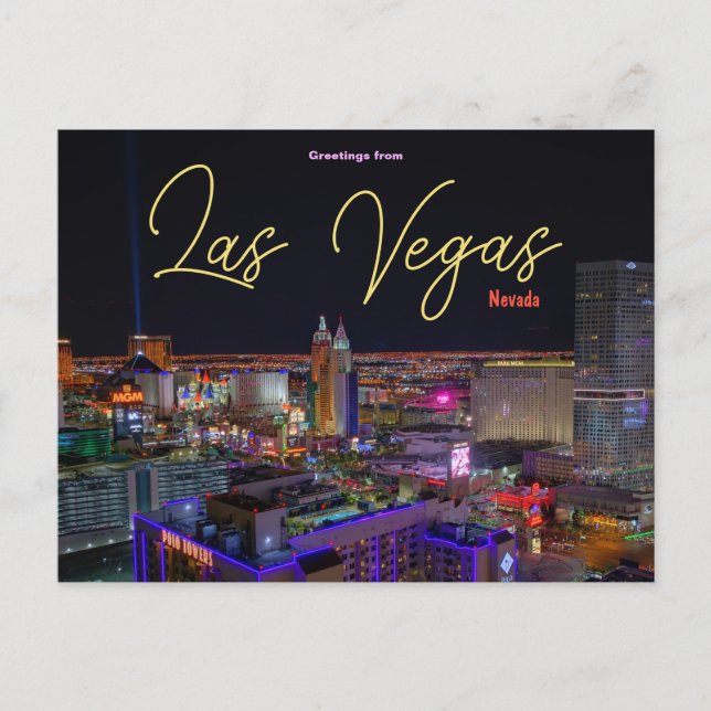 Hälsning från Las Vegas Nevada-vykort Vykort (Framsida)