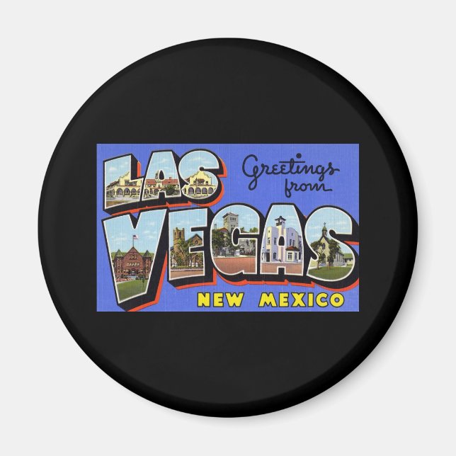 Hälsning från Las Vegas New mexico Magnet (Framsidan)