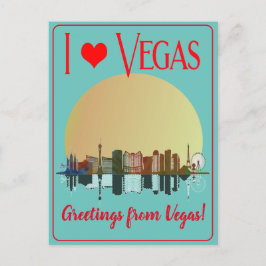 Hälsning från Las Vegas Skyline Sunrise Souvenir Helg Vykort