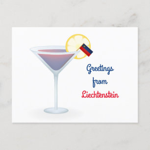 Hälsning från Liechtenstein Cocktail Helgdag Card Helg Vykort