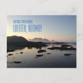 Hälsning från Lofoten Islands, Norge fotokort Vykort