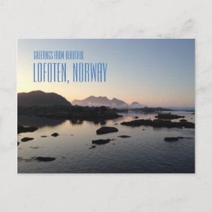 Hälsning från Lofoten Islands, Norge fotokort Vykort