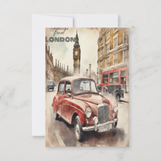 Hälsning från London Tack Kort
