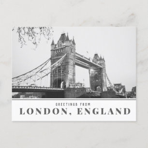 Hälsning från London Torn Bridge Postcard Vykort
