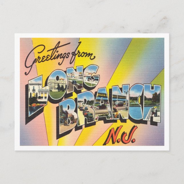 Hälsning från Long Gren, New jersey Travel Vykort (Framsida)