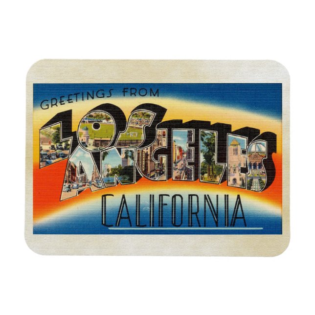 Hälsning från Los Angeles California Magnet (Horisontell)