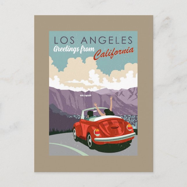 Hälsning från Los Angeles California Postcard Vykort (Framsida)