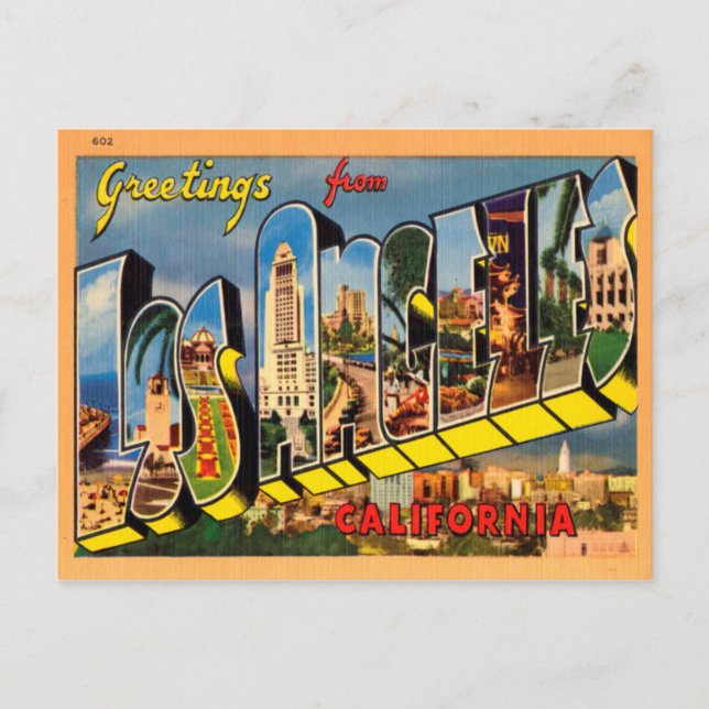 Hälsning från Los Angeles, Kalifornien Vykort (Framsida)