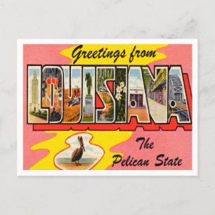 Hälsning från Louisiana, folkens statsrese Vykort