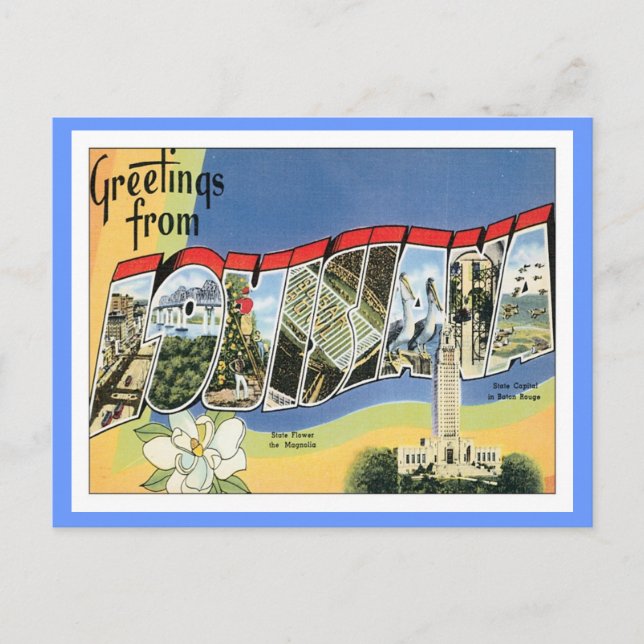 Hälsning från Louisiana Vykort (Framsida)