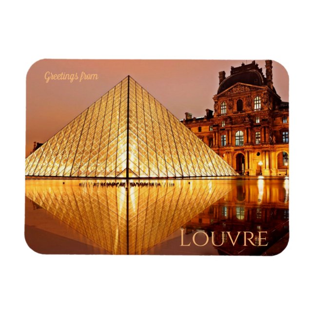 Hälsning från Louvre Magnet (Horisontell)