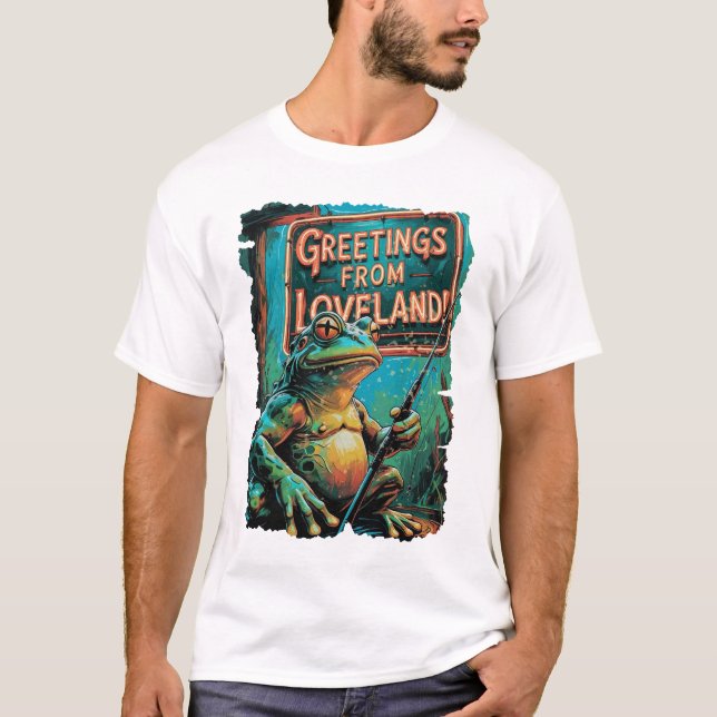 Hälsning från Loveland! T Shirt (Framsida)