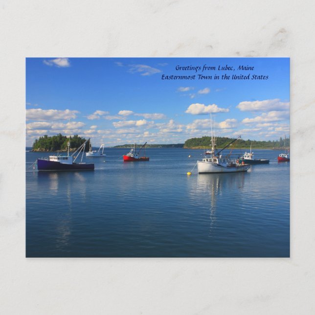 Hälsning från Lubec, Maine Vykort (Framsida)