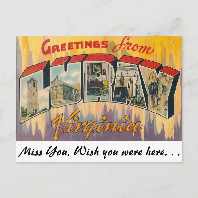 Hälsning från Luray, Virginia Vykort (Framsida)