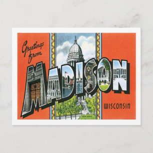 Hälsning från Madison Wisconsin US City Vykort