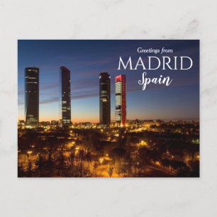 Hälsning från Madrids spanska vykort