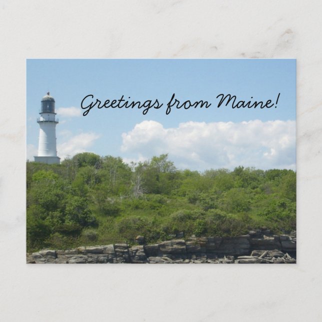 Hälsning från Maine Postcard Vykort (Framsida)