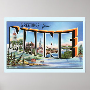 Hälsning från Maine Poster